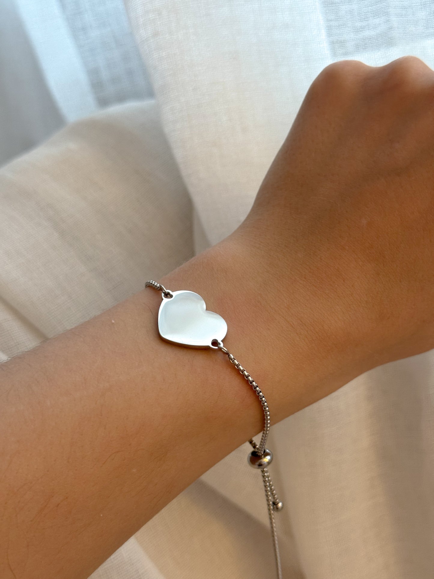 Mémoire Éternelle - Bracelet COEUR | Argent