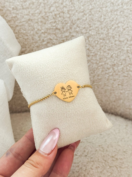 Eternal Memory - Bracelet HEART | Gold