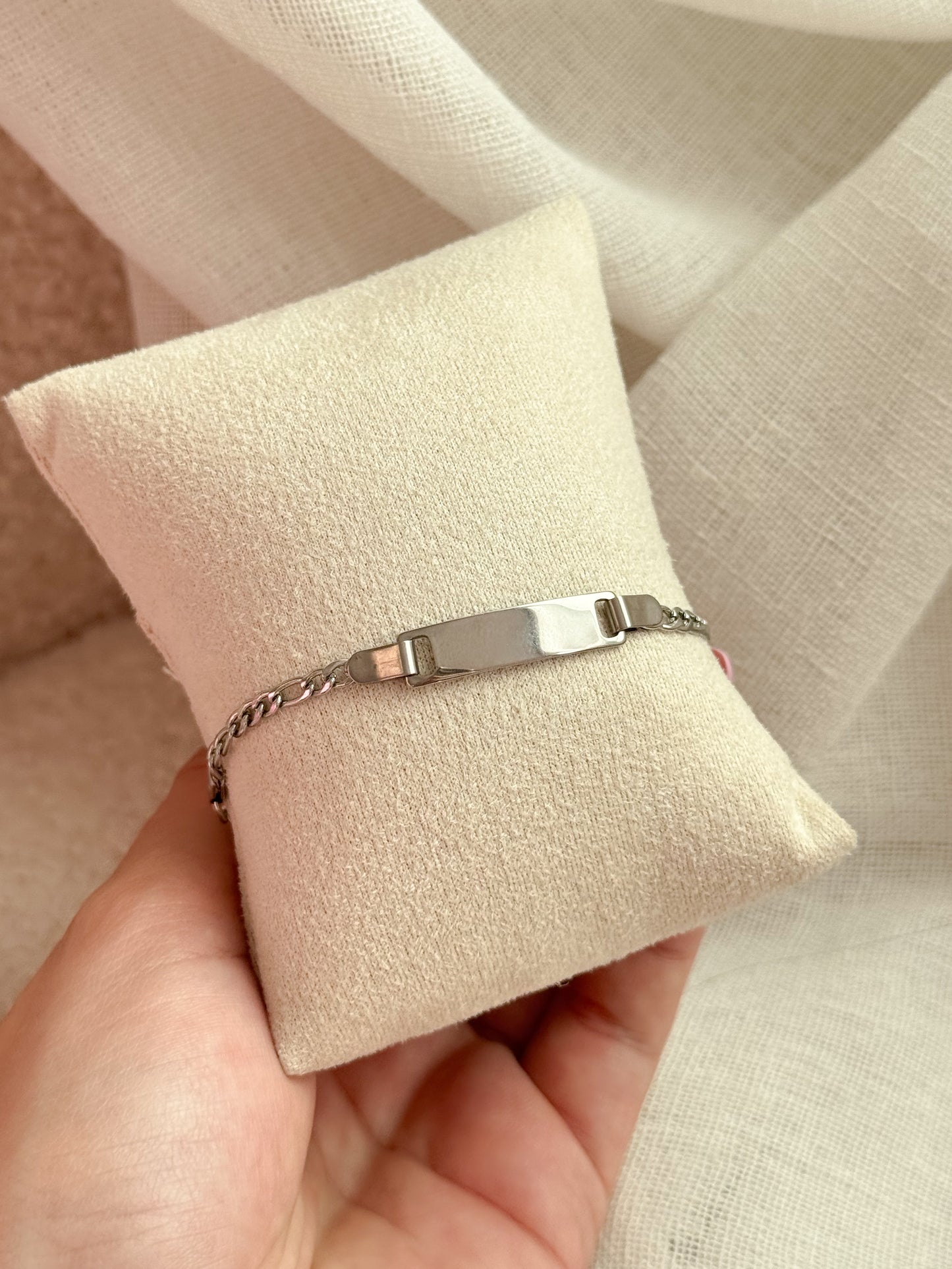 Mémoire Éternelle - Bracelet ENFANT | Modèle simple - Argent